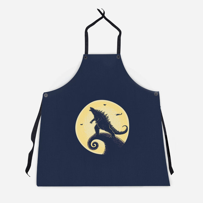 The Kaiju Before Christmas-Unisex-Kitchen-Apron-retrodivision