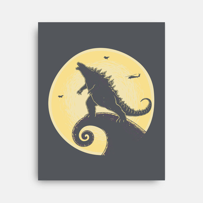 The Kaiju Before Christmas-None-Stretched-Canvas-retrodivision