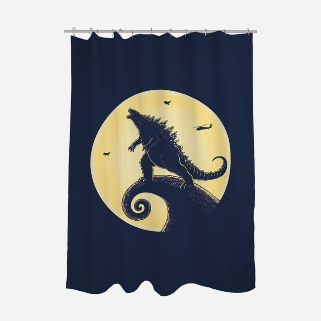 The Kaiju Before Christmas-None-Polyester-Shower Curtain-retrodivision