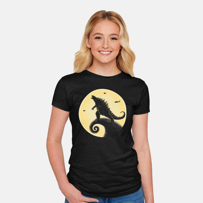 The Kaiju Before Christmas-Womens-Fitted-Tee-retrodivision