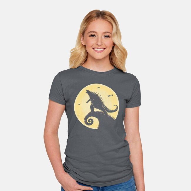 The Kaiju Before Christmas-Womens-Fitted-Tee-retrodivision
