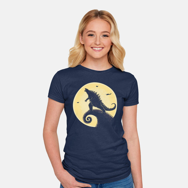 The Kaiju Before Christmas-Womens-Fitted-Tee-retrodivision