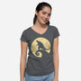 The Kaiju Before Christmas-Womens-V-Neck-Tee-retrodivision
