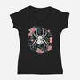 Geometric Spider-Womens-V-Neck-Tee-NemiMakeit