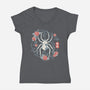 Geometric Spider-Womens-V-Neck-Tee-NemiMakeit