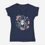 Geometric Spider-Womens-V-Neck-Tee-NemiMakeit