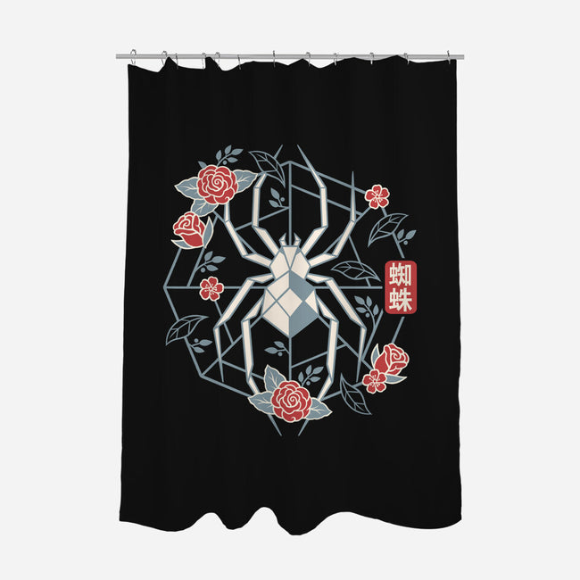 Geometric Spider-None-Polyester-Shower Curtain-NemiMakeit
