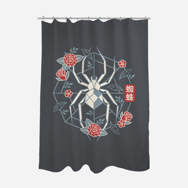 Geometric Spider-None-Polyester-Shower Curtain-NemiMakeit