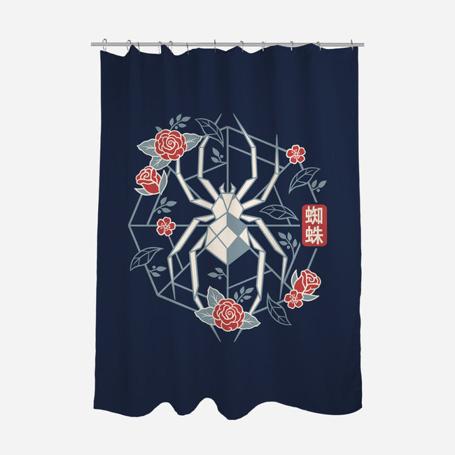 Geometric Spider-None-Polyester-Shower Curtain-NemiMakeit