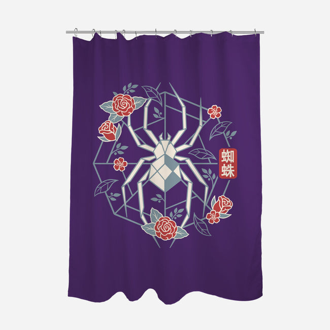 Geometric Spider-None-Polyester-Shower Curtain-NemiMakeit