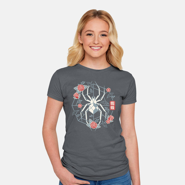 Geometric Spider-Womens-Fitted-Tee-NemiMakeit