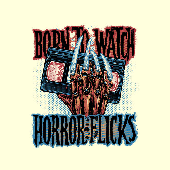 Born To Watch Horror Flicks-None-Stretched-Canvas-glitchygorilla