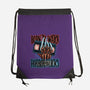 Born To Watch Horror Flicks-None-Drawstring-Bag-glitchygorilla