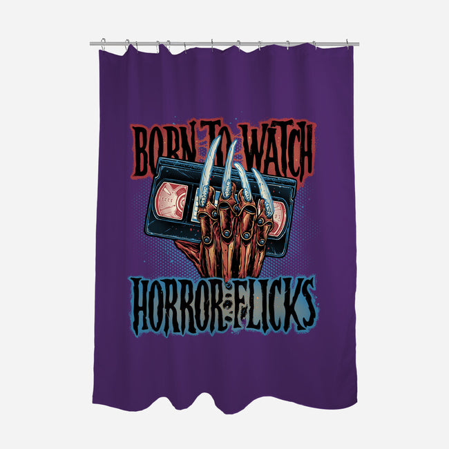 Born To Watch Horror Flicks-None-Polyester-Shower Curtain-glitchygorilla