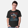 Born To Watch Horror Flicks-Mens-Basic-Tee-glitchygorilla