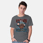 Born To Watch Horror Flicks-Mens-Basic-Tee-glitchygorilla