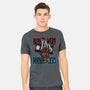 Born To Watch Horror Flicks-Mens-Heavyweight-Tee-glitchygorilla