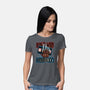 Born To Watch Horror Flicks-Womens-Basic-Tee-glitchygorilla