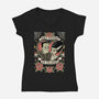 Monster Love Tattoo-Womens-V-Neck-Tee-P1yu5h