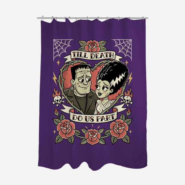 Monster Love Tattoo-None-Polyester-Shower Curtain-P1yu5h