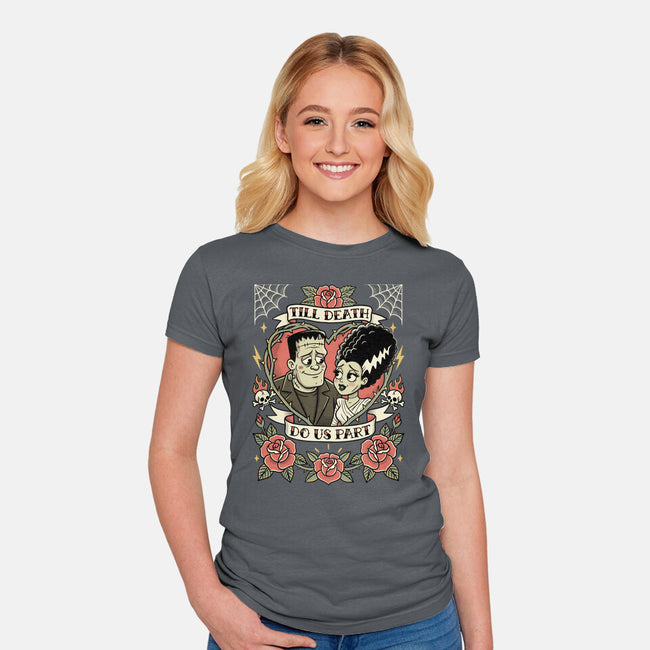 Monster Love Tattoo-Womens-Fitted-Tee-P1yu5h