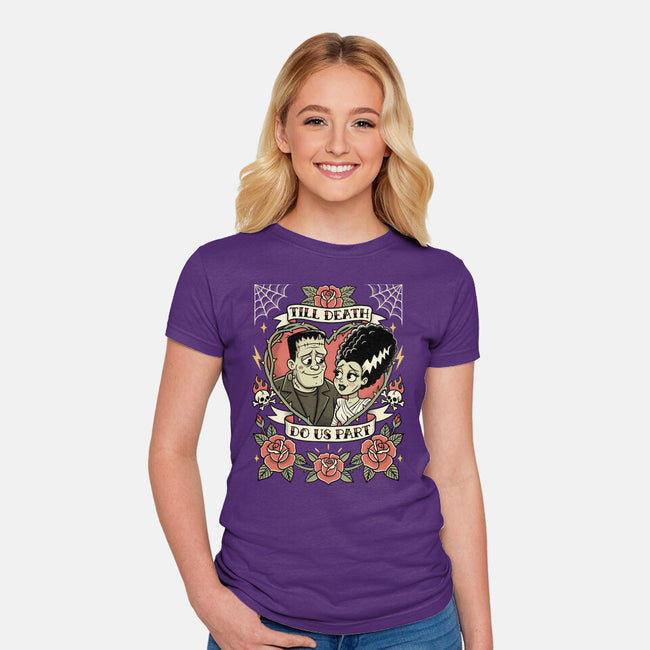 Monster Love Tattoo-Womens-Fitted-Tee-P1yu5h