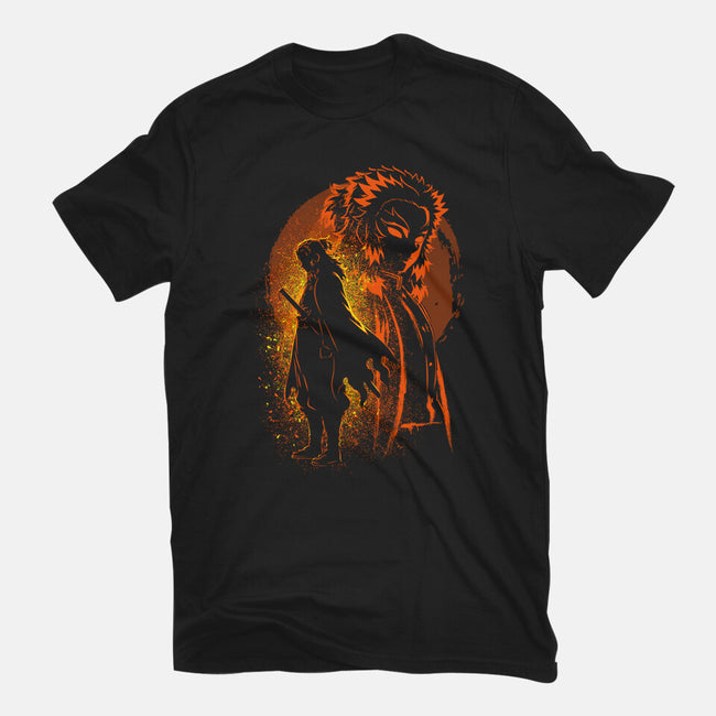 Rengoku Silhouette-Womens-Fitted-Tee-Badbone Collections