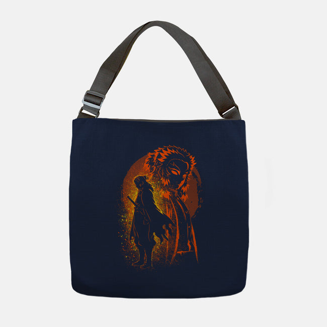 Rengoku Silhouette-None-Adjustable Tote-Bag-Badbone Collections