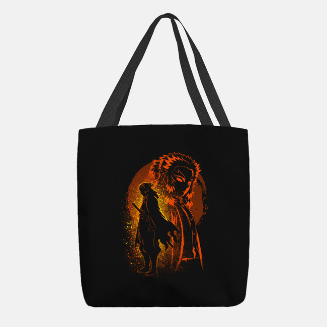 Rengoku Silhouette-None-Basic Tote-Bag-Badbone Collections