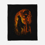 Rengoku Silhouette-None-Fleece-Blanket-Badbone Collections