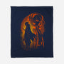 Rengoku Silhouette-None-Fleece-Blanket-Badbone Collections