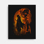 Rengoku Silhouette-None-Stretched-Canvas-Badbone Collections