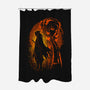Rengoku Silhouette-None-Polyester-Shower Curtain-Badbone Collections