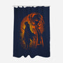 Rengoku Silhouette-None-Polyester-Shower Curtain-Badbone Collections