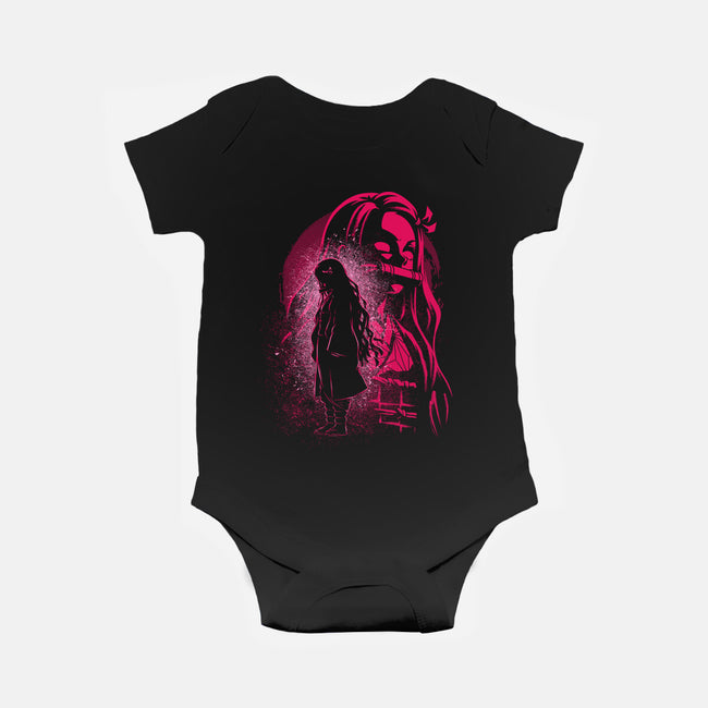 Nezuko Silhouette-Baby-Basic-Onesie-Badbone Collections