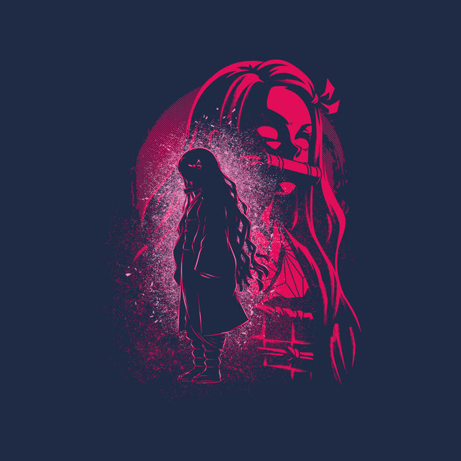 Nezuko Silhouette-Womens-V-Neck-Tee-Badbone Collections