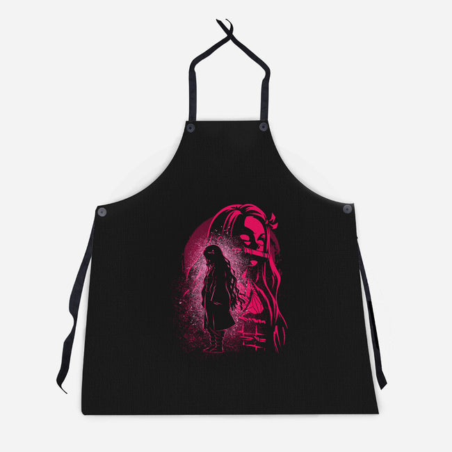 Nezuko Silhouette-Unisex-Kitchen-Apron-Badbone Collections