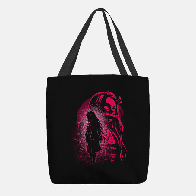 Nezuko Silhouette-None-Basic Tote-Bag-Badbone Collections