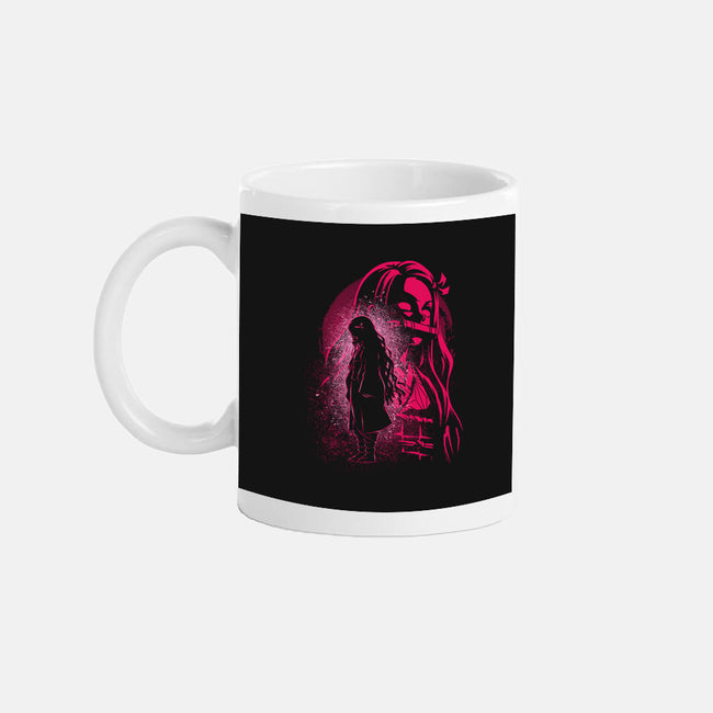 Nezuko Silhouette-None-Mug-Drinkware-Badbone Collections