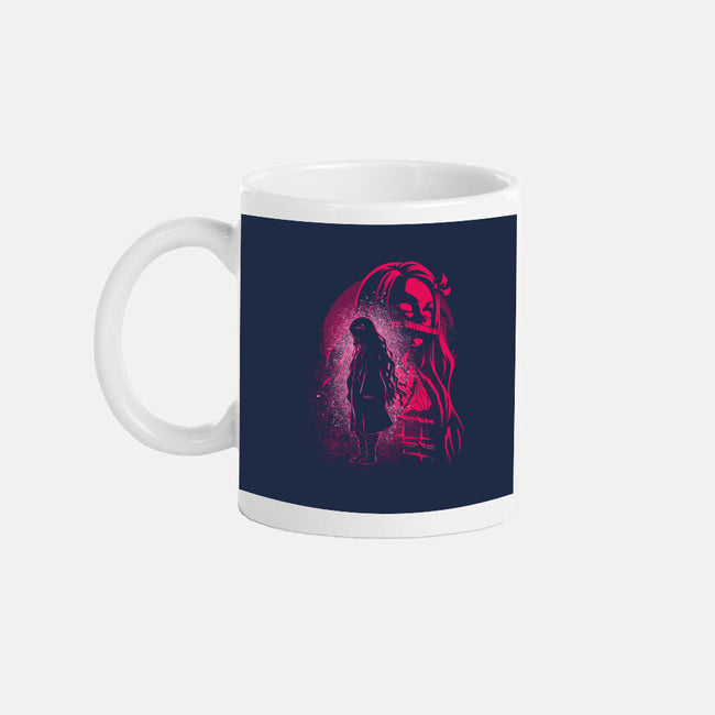 Nezuko Silhouette-None-Mug-Drinkware-Badbone Collections
