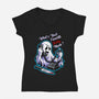 Ghost Call-Womens-V-Neck-Tee-goodidearyan
