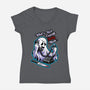 Ghost Call-Womens-V-Neck-Tee-goodidearyan