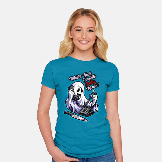 Ghost Call-Womens-Fitted-Tee-goodidearyan