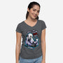 Ghost Call-Womens-V-Neck-Tee-goodidearyan