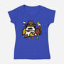 Thanksgiving Dog-Womens-V-Neck-Tee-bloomgrace28
