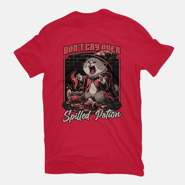Wizard Cat Potion-Womens-Basic-Tee-Studio Mootant