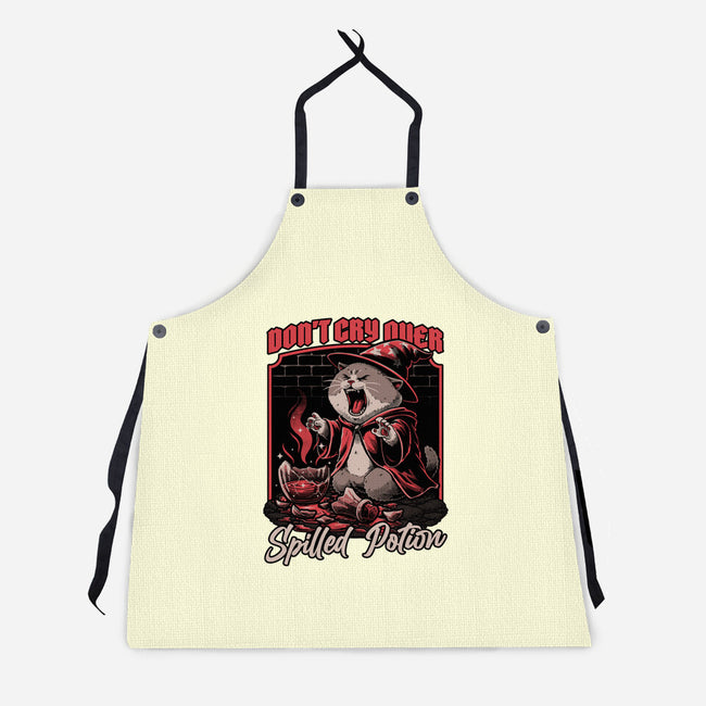 Wizard Cat Potion-Unisex-Kitchen-Apron-Studio Mootant