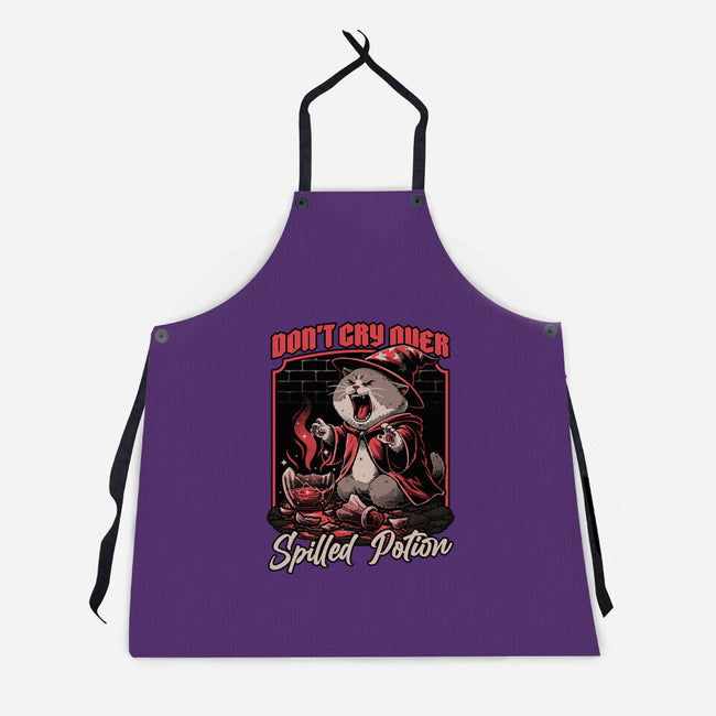 Wizard Cat Potion-Unisex-Kitchen-Apron-Studio Mootant