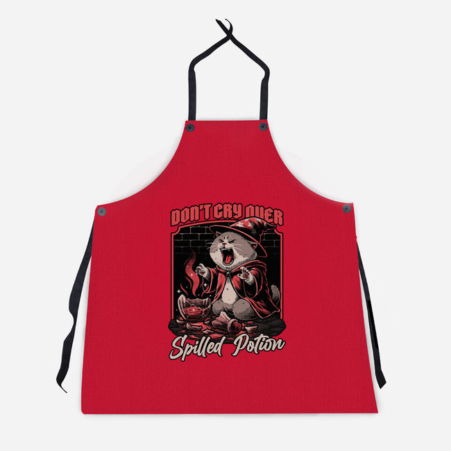 Wizard Cat Potion-Unisex-Kitchen-Apron-Studio Mootant