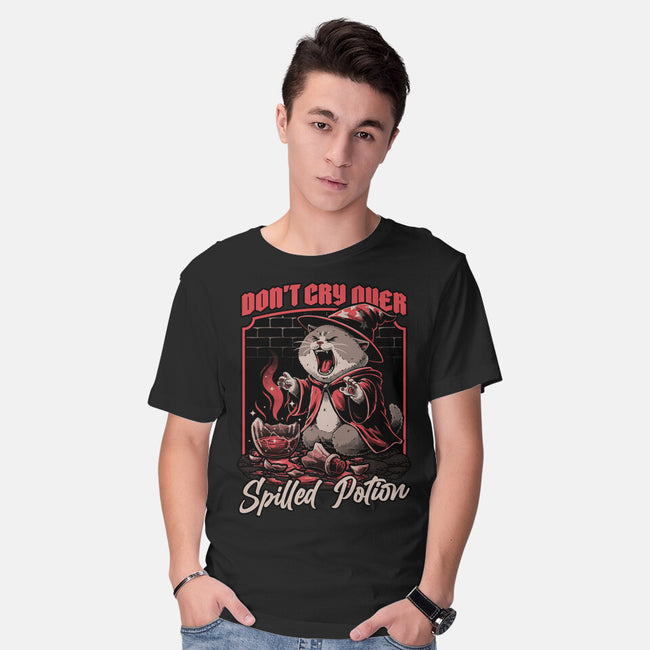 Wizard Cat Potion-Mens-Basic-Tee-Studio Mootant